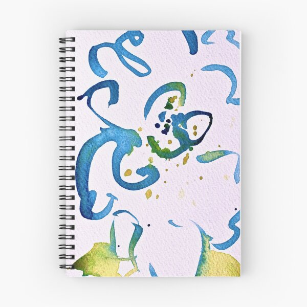 Item preview, Fluye libremente floral azul verde amarillo designed and sold by debijriley.