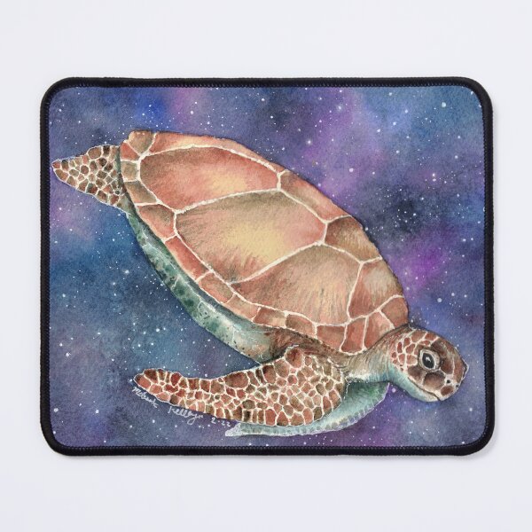 Item preview, Sea Turtle Swims in Space Watercolor designed and sold by Kelley-Art.