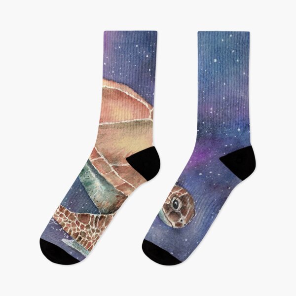 Item preview, Sea Turtle Swims in Space Watercolor designed and sold by Kelley-Art.