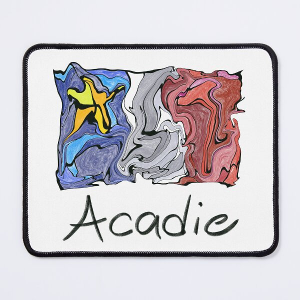 Item preview, Acadian Flag pastel liquid mosaic - Drapeau acadien mosaïque liquide pastel vitrail designed and sold by ColoursOfFrance.