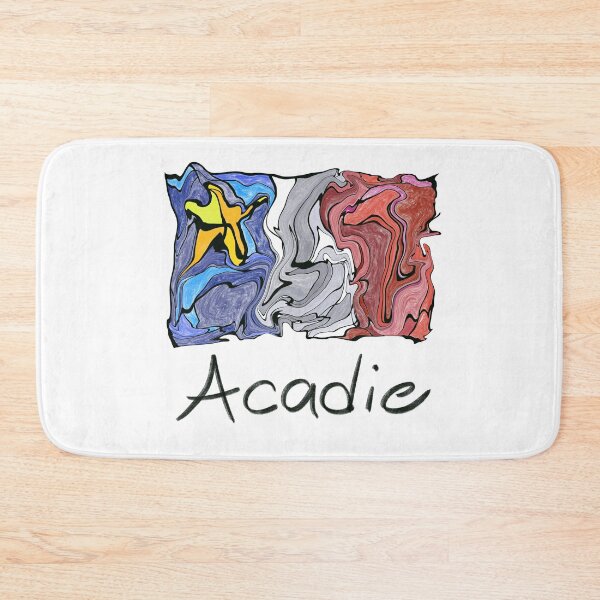 Item preview, Acadian Flag pastel liquid mosaic - Drapeau acadien mosaïque liquide pastel vitrail designed and sold by ColoursOfFrance.