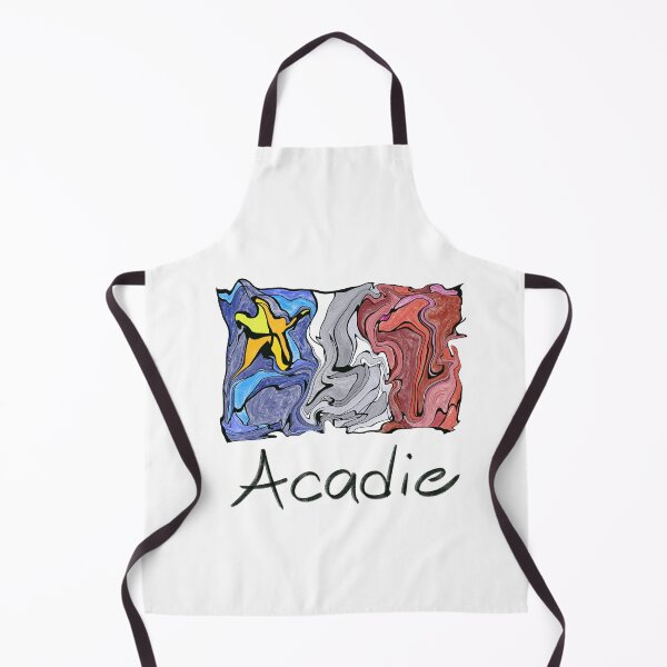 Artikelvorschau, Flüssiges Pastellmosaik mit akadischer Flagge - Drapeau acadien mosaïque liquide pastel vitrail entworfen und verkauft von ColoursOfFrance.