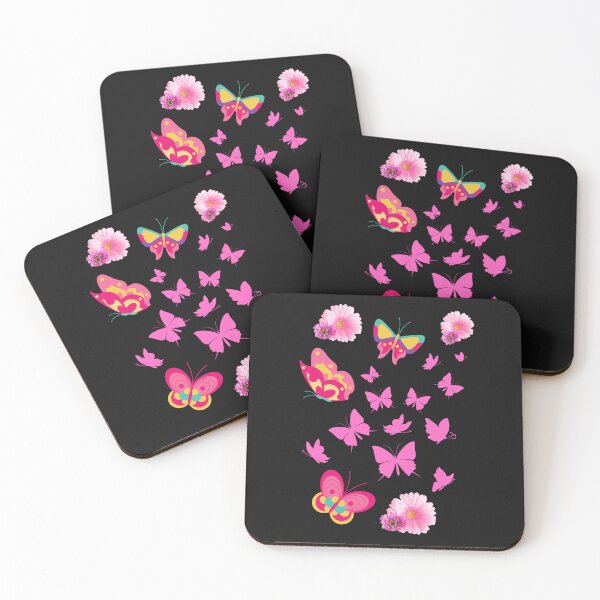 Item preview, Butter Cloth-Butterfly Cloth, Butterfly Flower Pattern Pink designed and sold by BhavyaBathla.