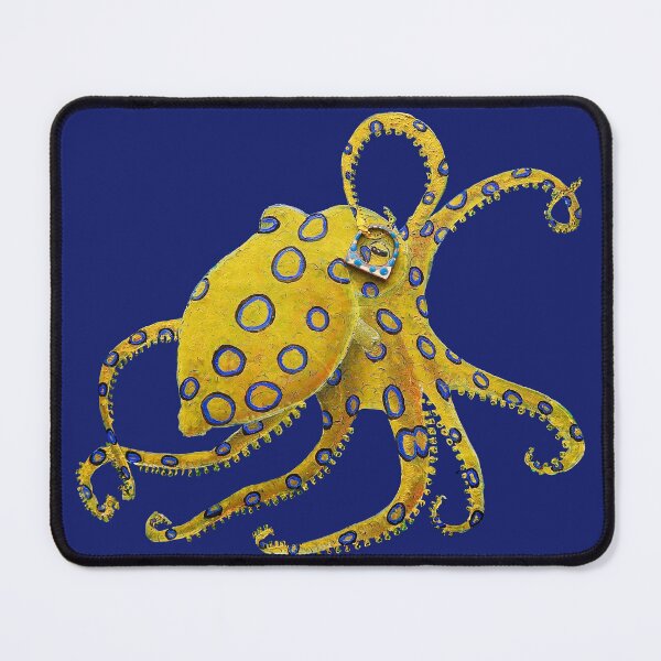 Item preview, I Spy With My Little Eye, Blue Ringed Octopus, oil on canvas designed and sold by OceanicSoiree.