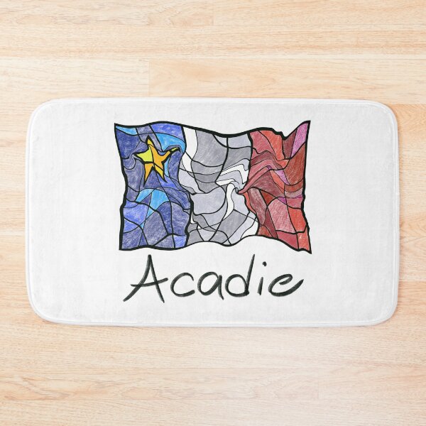 Item preview, Acadian Flag pastel liquid mosaic - Drapeau acadien mosaïque liquide pastel vitrail designed and sold by ColoursOfFrance.