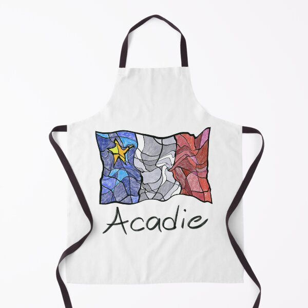 Artikelvorschau, Flüssiges Pastellmosaik mit akadischer Flagge - Drapeau acadien mosaïque liquide pastel vitrail entworfen und verkauft von ColoursOfFrance.