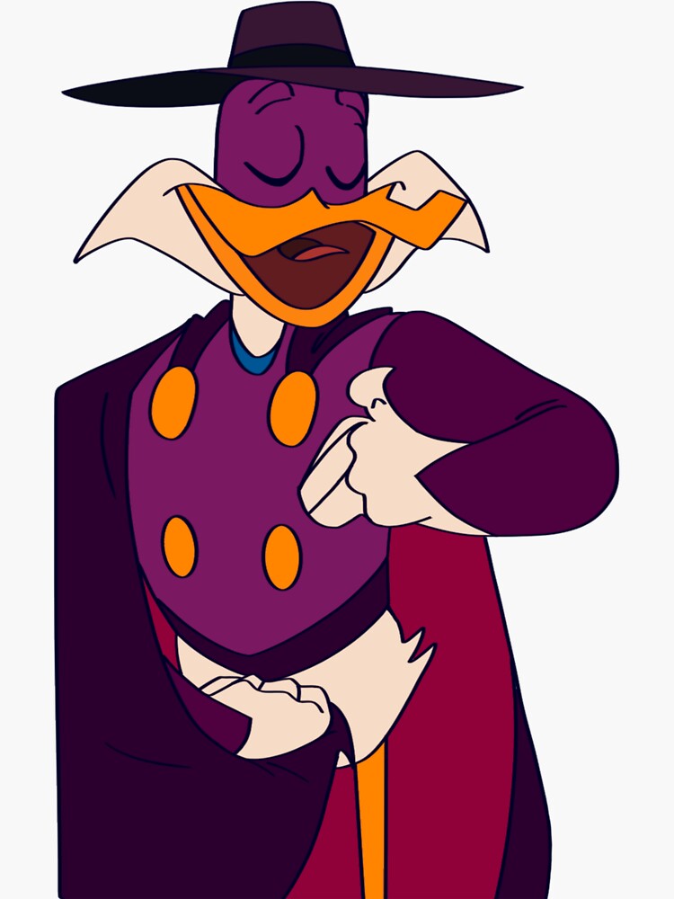 The Almighty Preposterous Darkwing Duck Sticker By Sweetstxr Redbubble