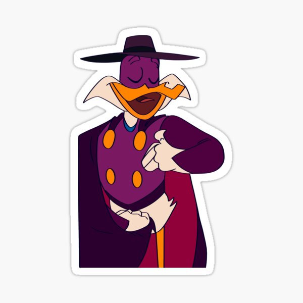 The Almighty Preposterous Darkwing Duck Sticker By Sweetstxr Redbubble