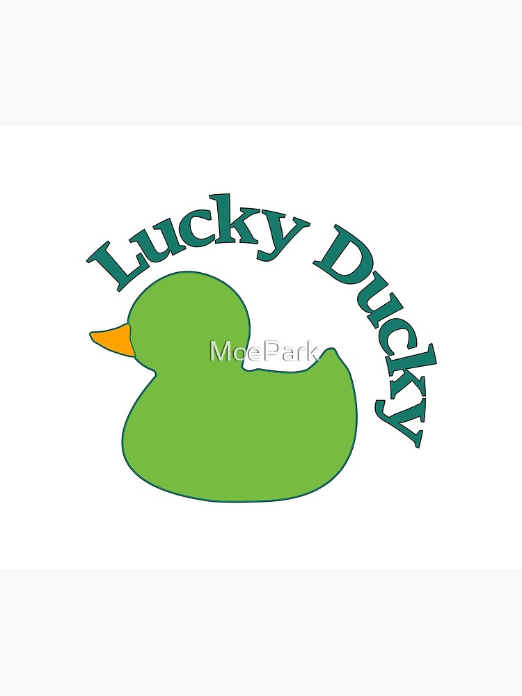 "Lucky Ducky Rubber Duck (Green Version)" Poster by MoePark Redbubble