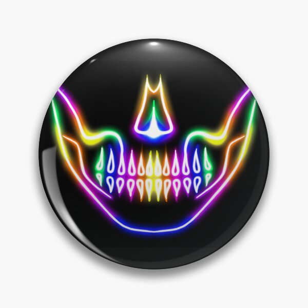 Item preview, Rainbow Neon Skull Mask designed and sold by SusansCorner.