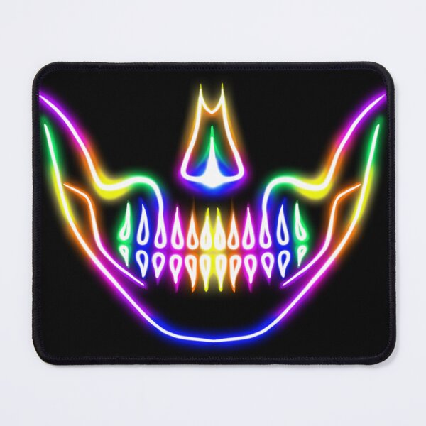Item preview, Rainbow Neon Skull Mask designed and sold by SusansCorner.