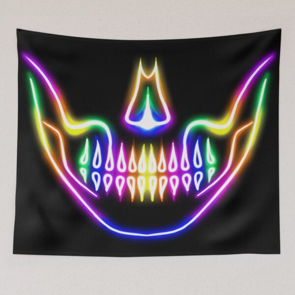 Item preview, Rainbow Neon Skull Mask designed and sold by SusansCorner.
