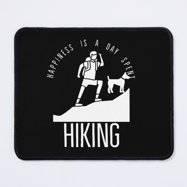 Item preview, Happiness is a day spent hiking | hiking adventure quotes | designed and sold by Tarun Bisht.