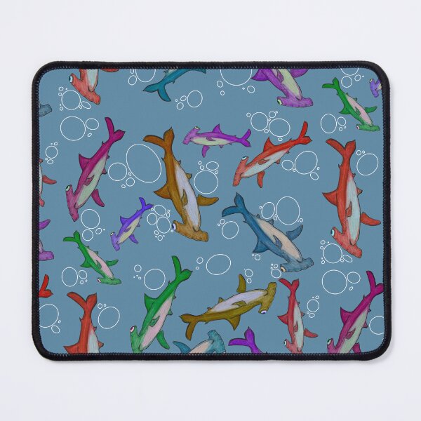 Item preview, Rainbow hammerhead sharks pattern designed and sold by Thegoofygoblin.