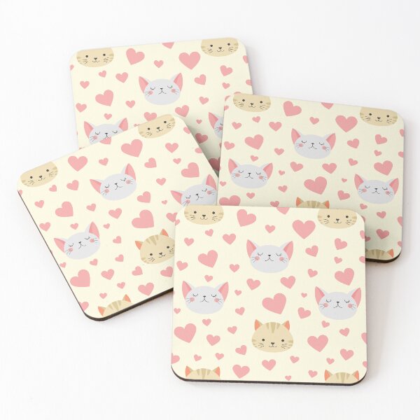 Item preview, Cat and Heart Pattern designed and sold by quinellie.