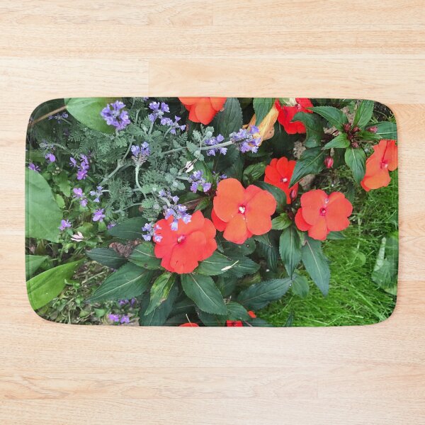 Item preview, Vermillion Busy Lizzies and Lilac Violets designed and sold by Supermaya Design.