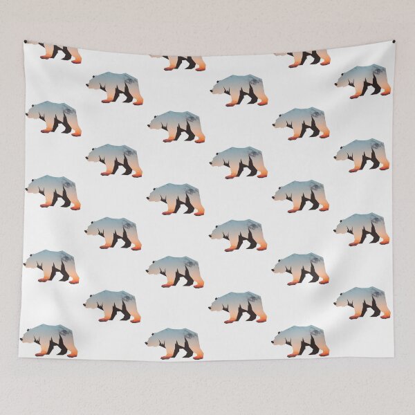 Item preview, Orange Sky Mountain Bear designed and sold by MakeTrendy.