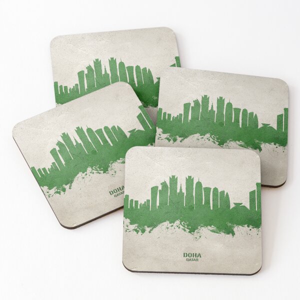 Item preview, Doha Qatar Skyline designed and sold by ArtPrints.