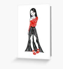 Girl in Dress Greeting Card
