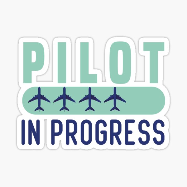 Vista previa del artículo con la obra «Piloto en progreso Graduación de estudiante piloto divertido», diseñado y vendido por medbdj.