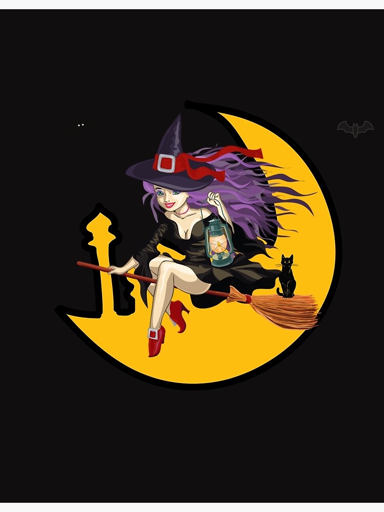 the-witch-on-the-broom-has-arrived-on-the-moon-poster-for-sale-by