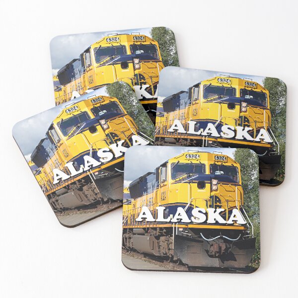 Item preview, Alaska Railroad train engine (caption) designed and sold by FranWest.