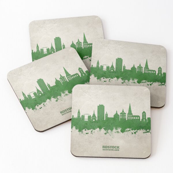 Item preview, Rostock Germany Skyline designed and sold by ArtPrints.