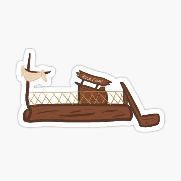 Vista previa del artículo con la obra «Tom Sawyer's Island Raft - Huck», diseñado y vendido por umbrhellea.