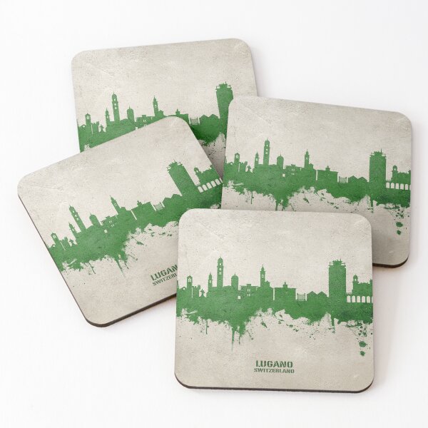 Item preview, Lugano Switzerland Skyline designed and sold by ArtPrints.