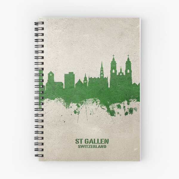 Artikelvorschau, Skyline von St. Gallen in der Schweiz entworfen und verkauft von ArtPrints.