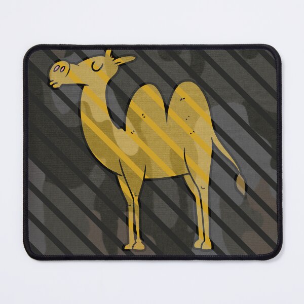 Item preview, Camelflage: camello lindo y divertido con un fondo de camuflaje gris a rayas designed and sold by haRexia.