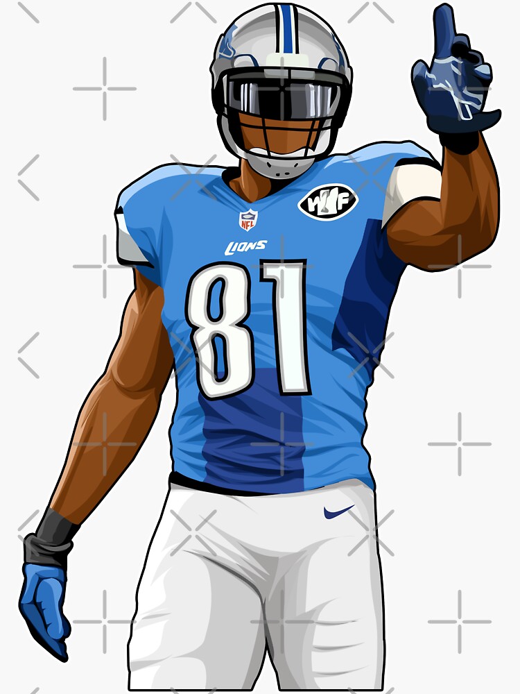 Calvin Johnson #81 Hold Up Fingers' Sticker for Sale by SwimToday