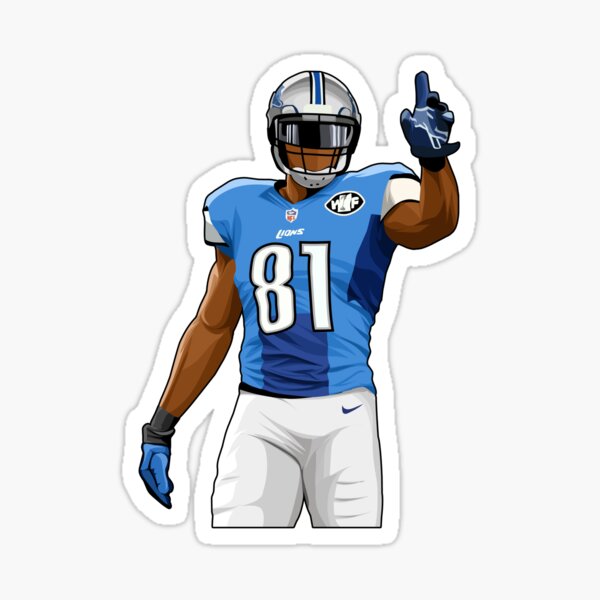 Calvin Johnson #81 Hold Up Fingers Sticker for Sale by SwimToday