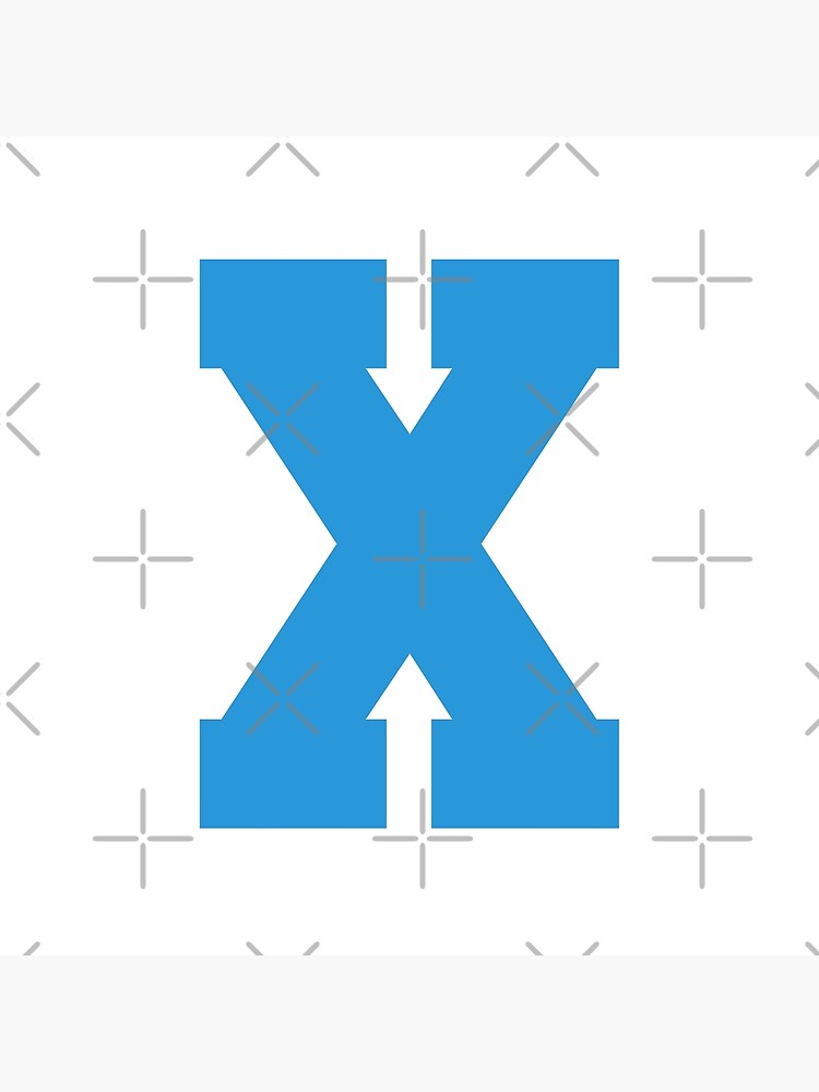 Póster «Alfabeto, Blue X, Deportes letra X» de TheCultStuff Redbubble