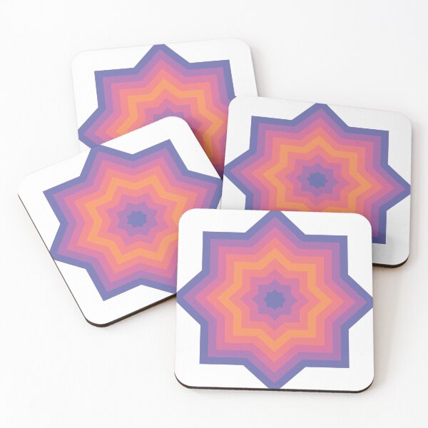 Item preview, Very Peri Tangerine Abstract Star Pattern designed and sold by PatternSalad.