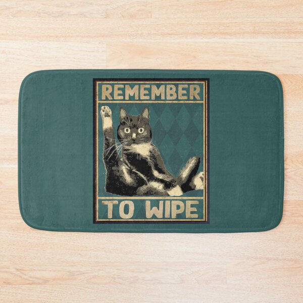 Item preview, Funny Cat Bathroom Decor - Remember to Wipe Cat Poster - Bathroom Wall Decor - Bathroom Wall Art - Bath Wall Decor - Guest Bathroom Wall Decor - Powder Room Decor - Restroom Decorations - Cat Wall Art designed and sold by zacben.