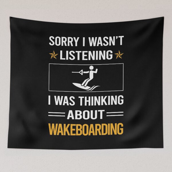 Item preview, Funny Listening Wakeboarding Wakeboard Wakeboarder designed and sold by RandalDavis.