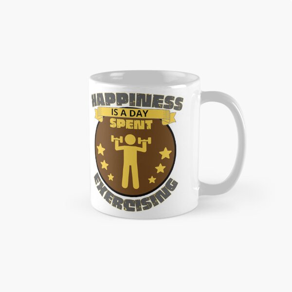 Item preview, Happiness is a day spent exercising gold. designed and sold by JockArts.