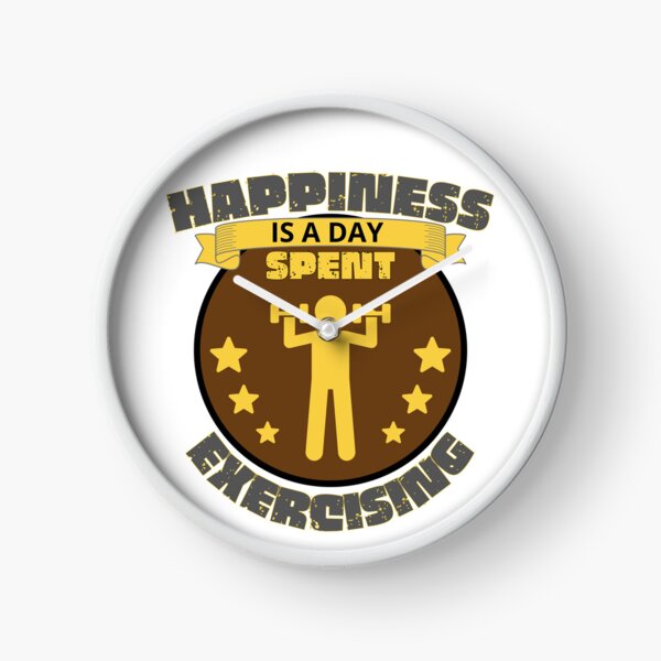 Item preview, Happiness is a day spent exercising gold. designed and sold by JockArts.