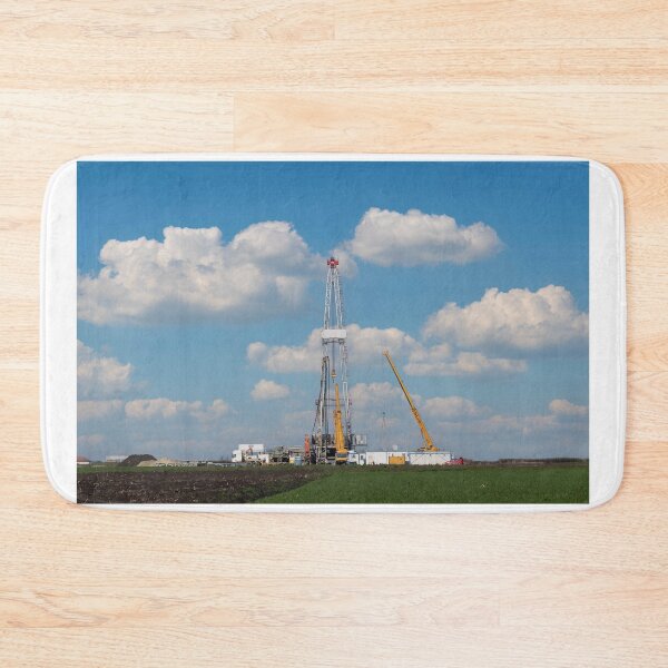 Item preview, oil drilling rig and cranes on field designed and sold by goceris.