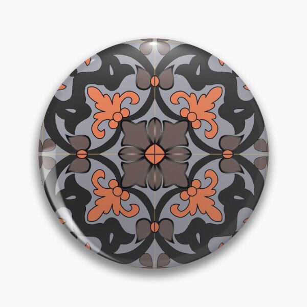 Item preview, Transparent oriental flower tile pattern designed and sold by arkantus.