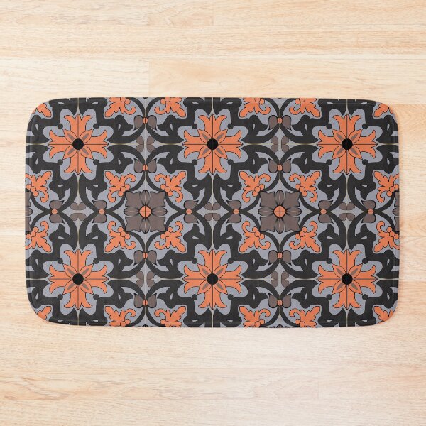 Item preview, Transparent oriental flower tile pattern designed and sold by arkantus.