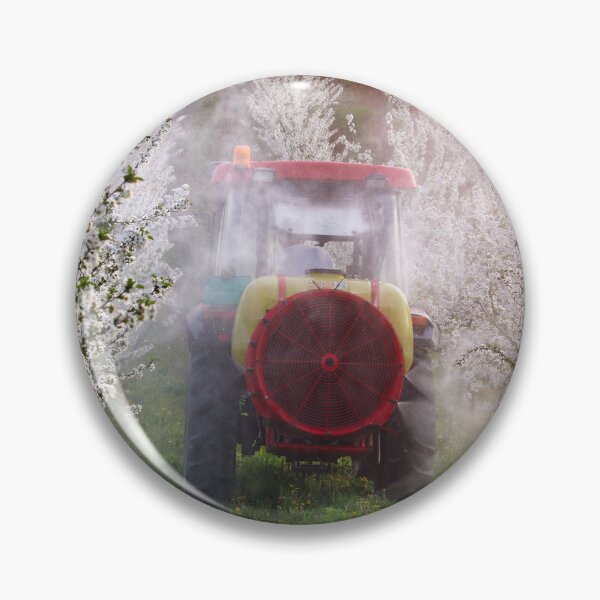 Item preview, tractor sprays insecticide in cherry orchard agriculture designed and sold by goceris.