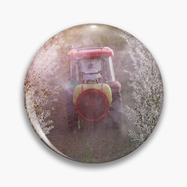 Item preview, tractor sprays insecticide in cherry orchard agriculture springtime designed and sold by goceris.