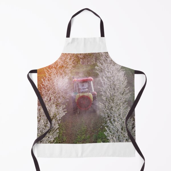 Item preview, tractor sprays insecticide in cherry orchard agriculture springtime designed and sold by goceris.