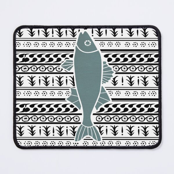 Item preview, Turquoise Fish on b&w designed and sold by Amilia Korre.