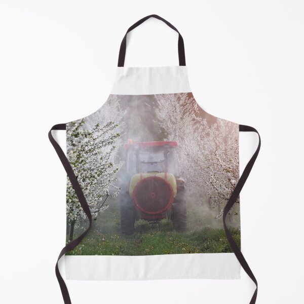 Item preview, tractor sprays insecticide in orchard agriculture springtime designed and sold by goceris.