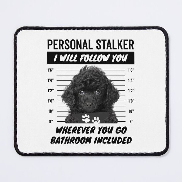 Item preview, Personal Stalker Dog – Black Toy Poodle designed and sold by More Cute Dogs.