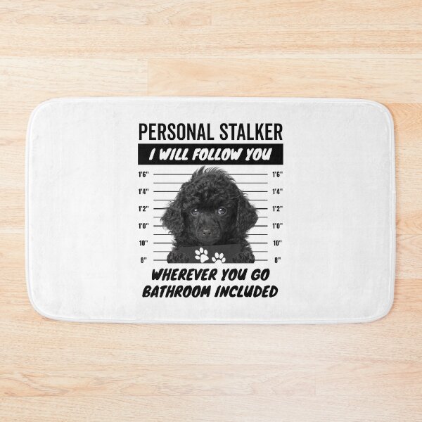 Item preview, Personal Stalker Dog – Black Toy Poodle designed and sold by More Cute Dogs.