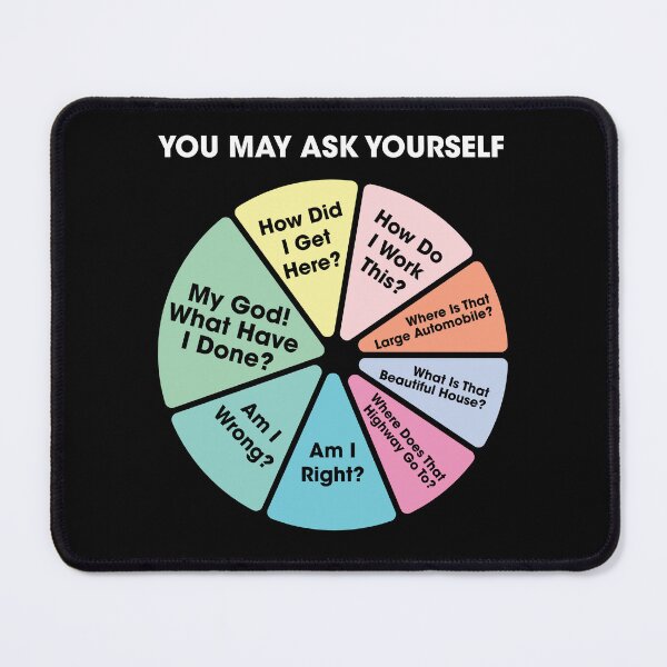 Item preview, 80's Music Retro Lyrics - You May Ask Yourself Pie Chart designed and sold by el-em-cee.